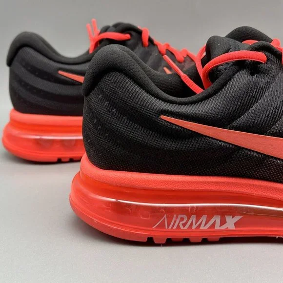 Nike Air Max 2017 Men's Running Shoes Bright Crimson Red Black New - Picture 10 of 15